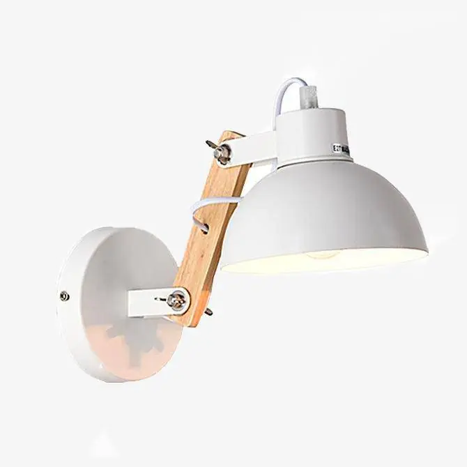 Applique Sconce en Bois et Métal Ajustable