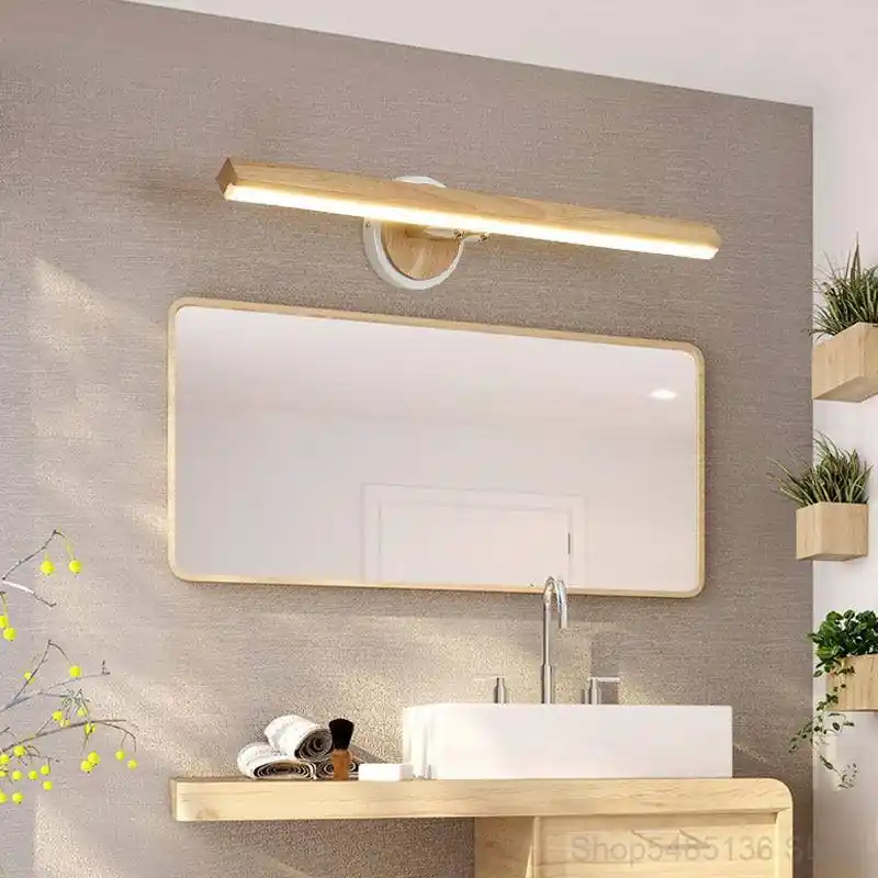Applique LED 60cm bois style scandinave