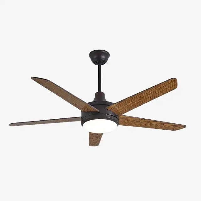 Ventilateur de plafond LED Botimi en bois