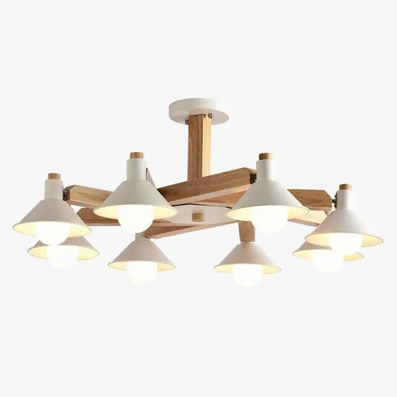 Plafonnier LED Bulbs en bois - Noir ou Blanc