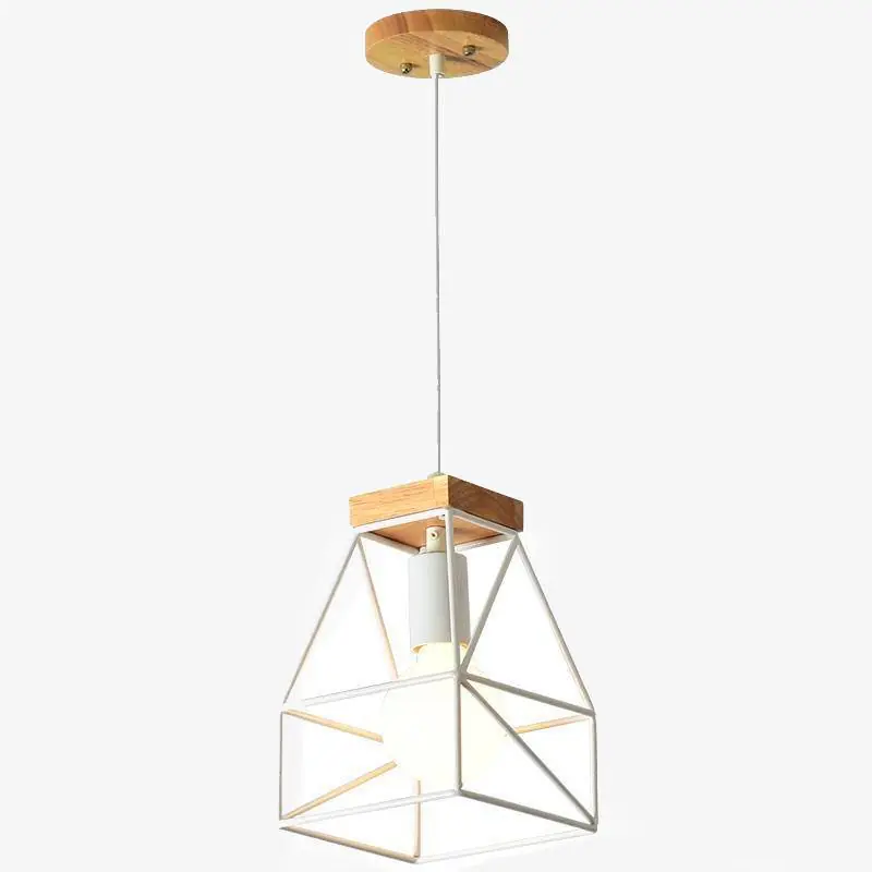 Suspension LED design en métal blanc