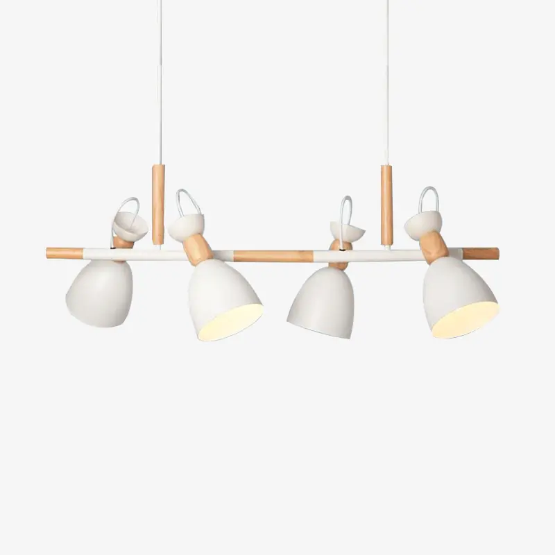 Suspension à spots métal et bois Wooden - Collection Coloris variés