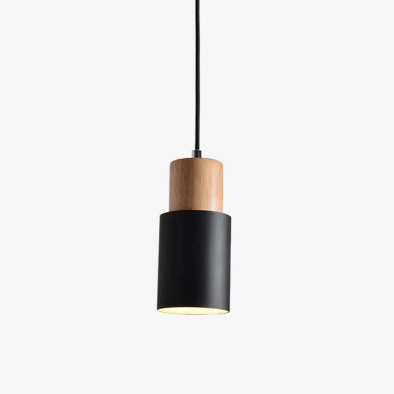 Suspension Cylindrique Bois & Métal Wood Color.