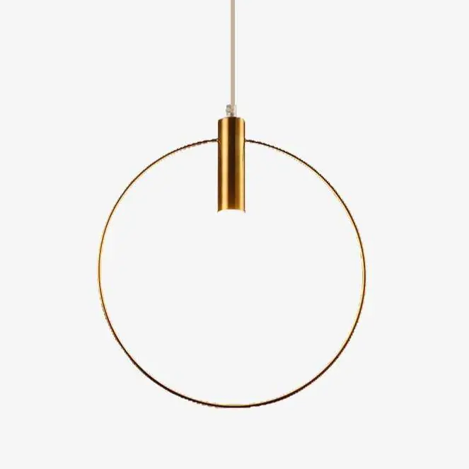 Suspension dorée LED ronde