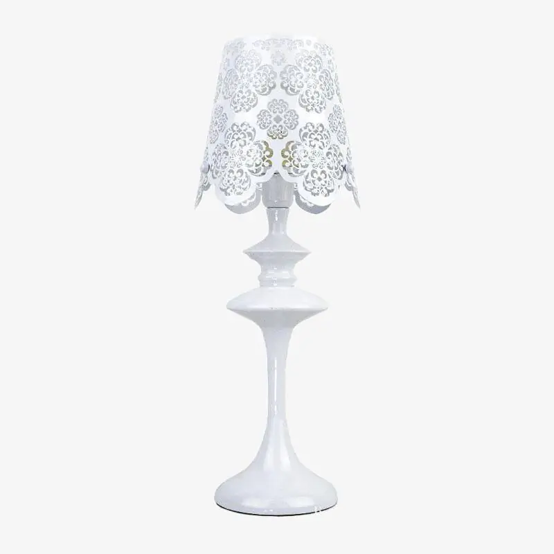 Lampe de chevet design fleuri (noir ou blanc)