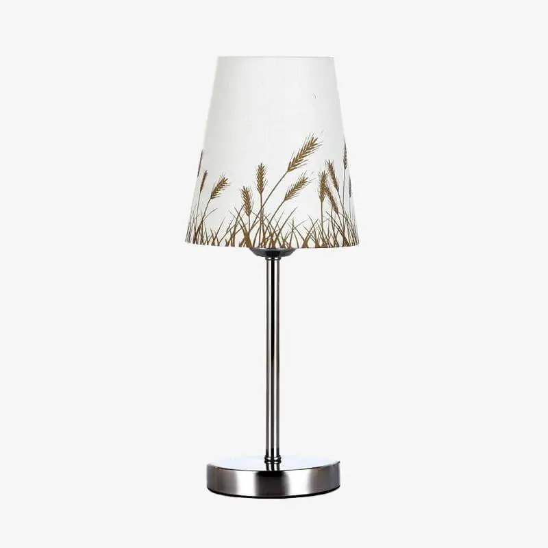 Lampe de chevet chromé à motif de blé