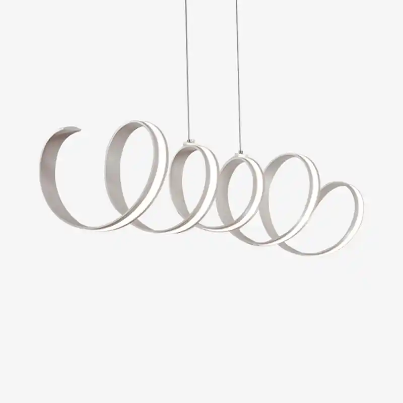 Lustre LED en spirale modern.