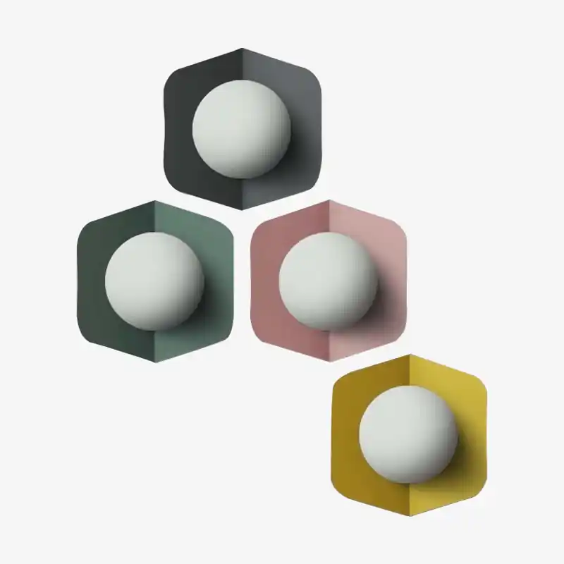 Applique Morden Minimalist avec boule LED Blanche et Couleurs
