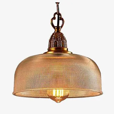 Suspension Antique Industrielle Dorée à LED - design américain