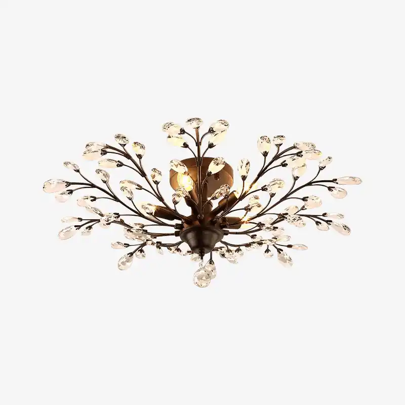 Plafonnier Cristal Floral Branché