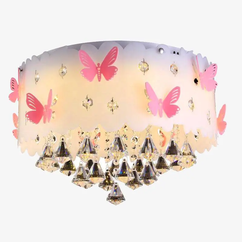 Plafonnier en cristal à LED : Éclat papillon