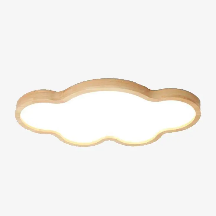 Plafonnier en bois LED \\"Nuage Lumineux\\"