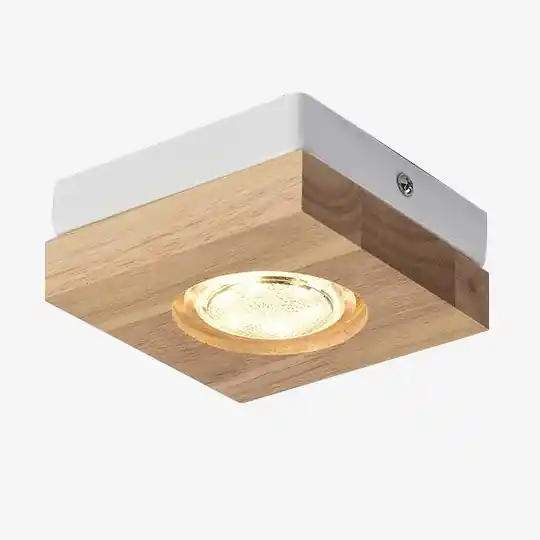 Spot LED carré en bois de la marque Botimi