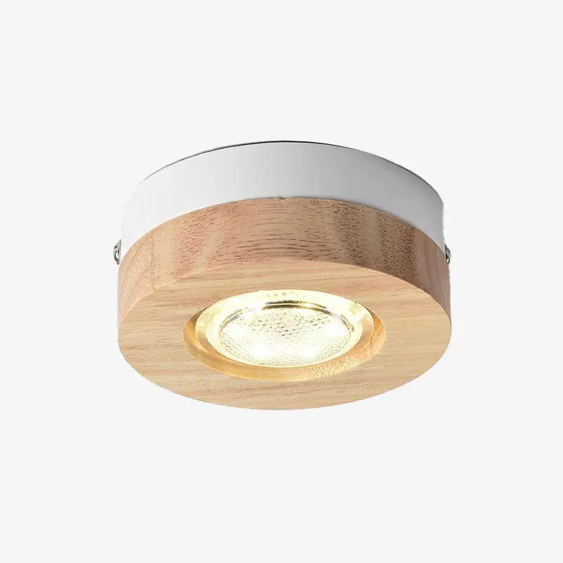 Spot LED en bois Botimi - Rond