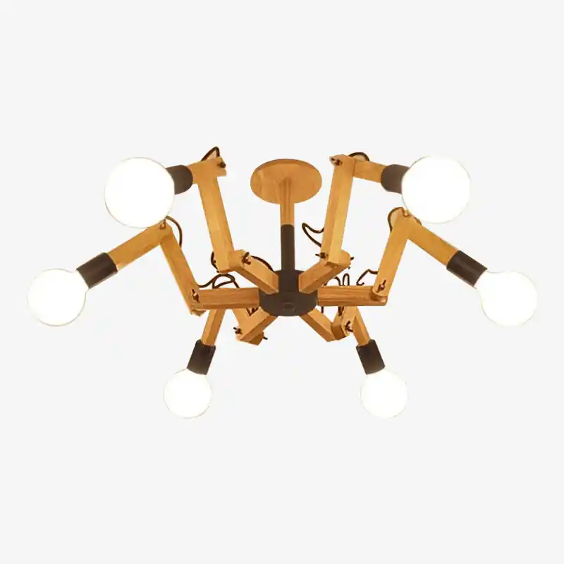 Plafonnier bois articulés - Style Scandinave