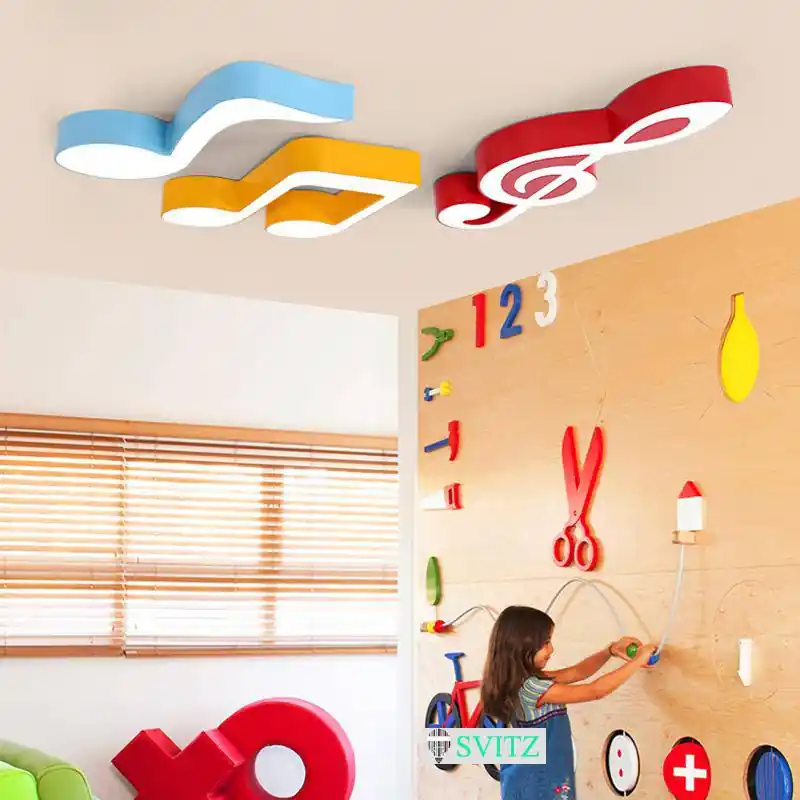 Plafonnier LED Music Notes pour Enfant