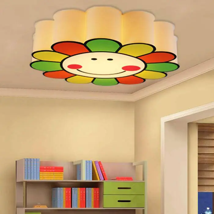 Plafonnier LED Fleurs Souriantes pour Enfants
