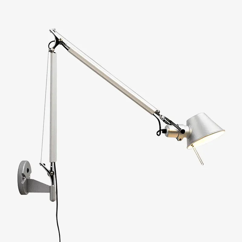 Applique murale Chromé avec Bras Articulé Pliable