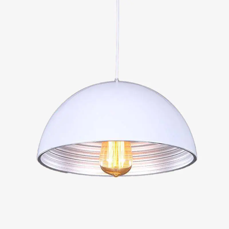 Suspension chic demi-boule - Noir ou Blanc