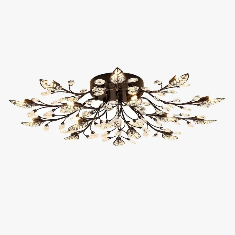 Plafonnier LED Floral en Cristal