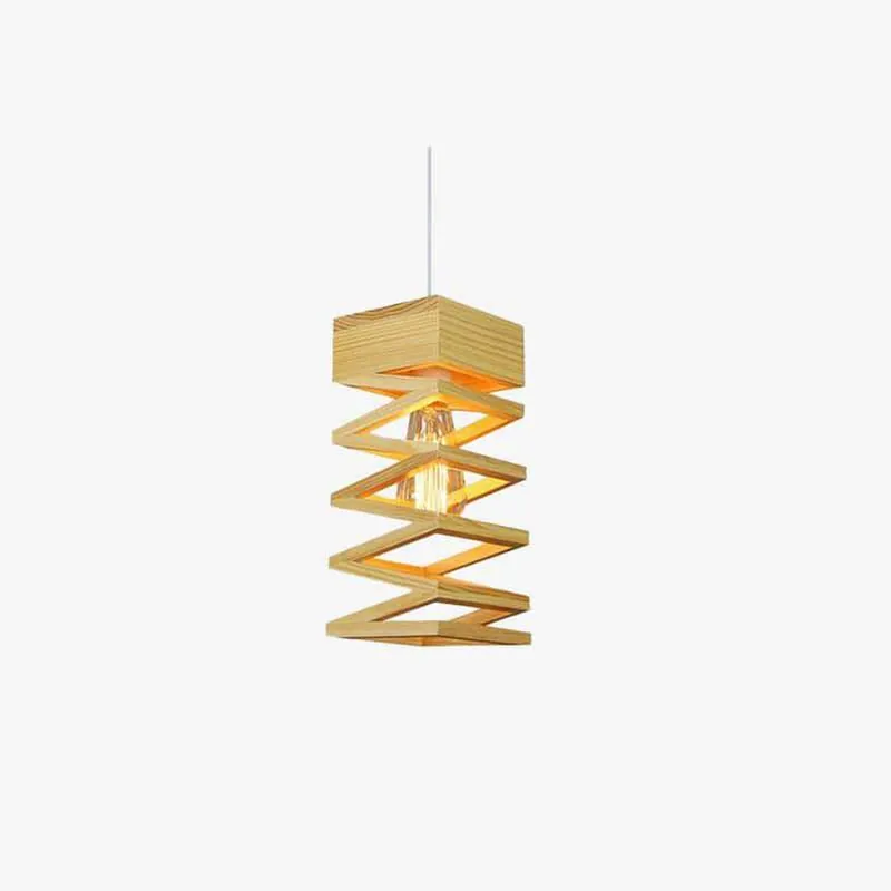 Suspension LED en bois : Design Printanier