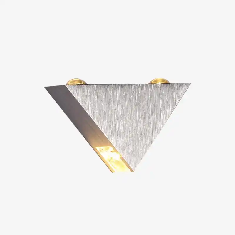 Applique murale LED chromée: Aluminium brossé en triangle