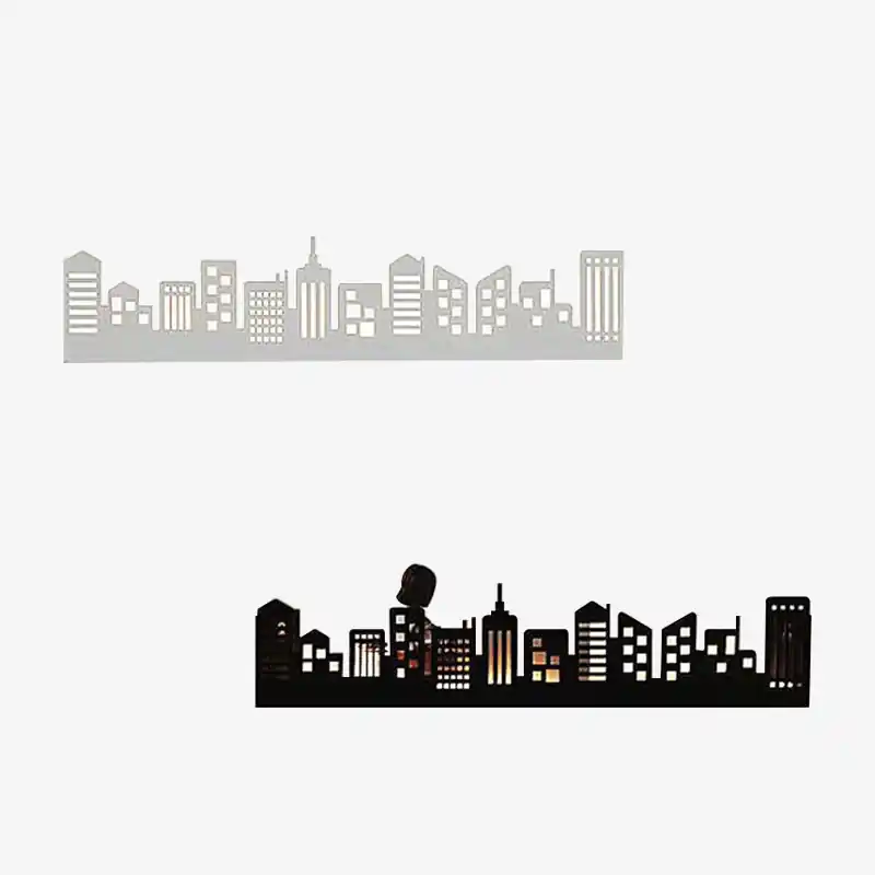 Applique murale LED urbaine scandinave, noir ou blanc