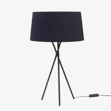Lampe de chevet Nordic avec pieds croisés et abat-jour en tissu noir