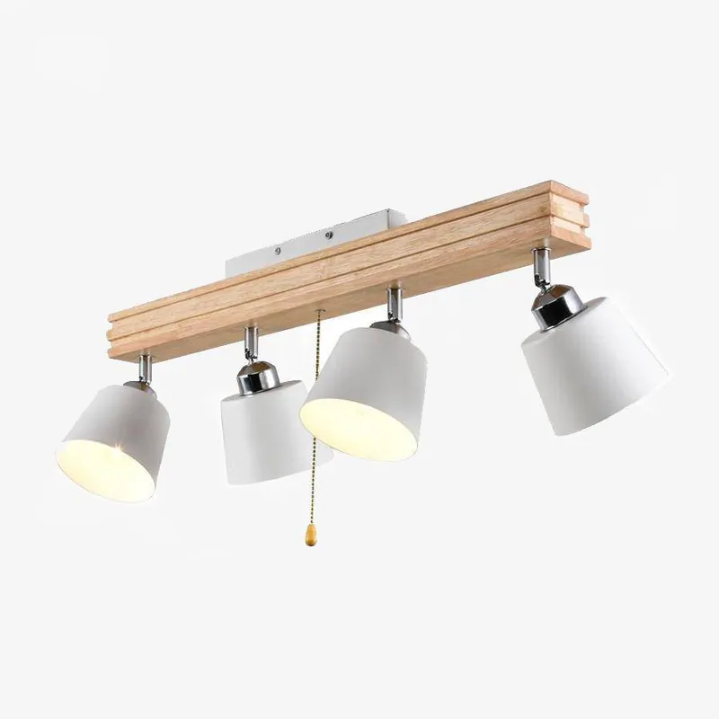 Plafonnier LED Bois-Métal ajustable