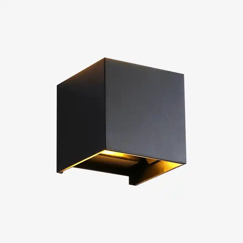 Applique murale LED design en cube - Disponible en noir, blanc ou gris