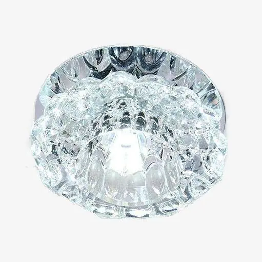 Plafonnier LED de luxe en cristal et miroir