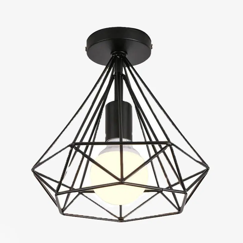 Plafonnier Cage Scandinave Noir
