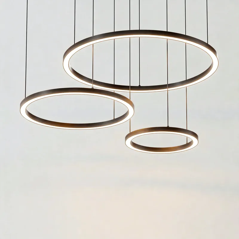 Karlo Tir-Circle Acrylic Metal Pendant Light