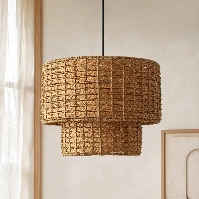 Moore Double Layers Straw Pendant Light
