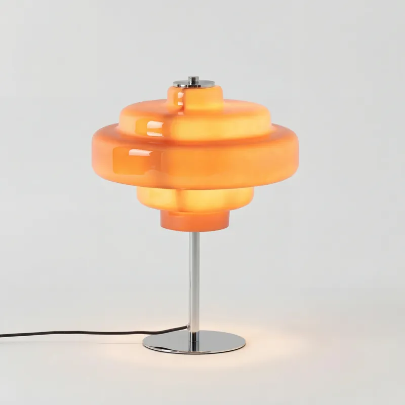 Serenyra Macaron Orange Glass Table Lamp
