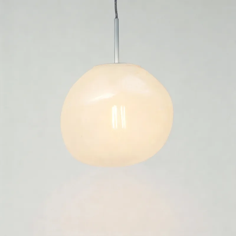 Thalendra Modern White Milk Glass Pendant Light