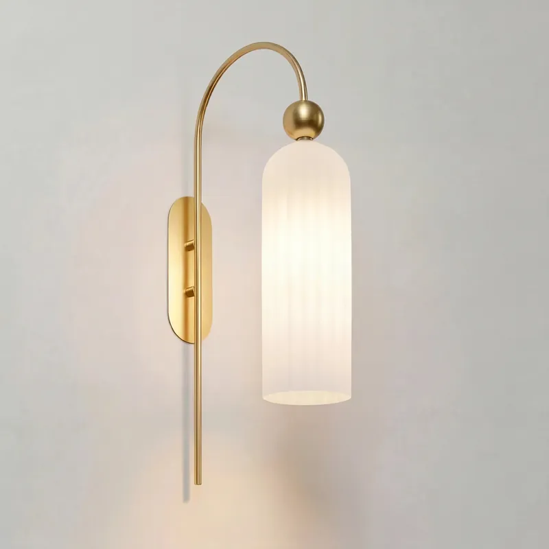 Alvyen Nordic Vertical Glass Wall Light