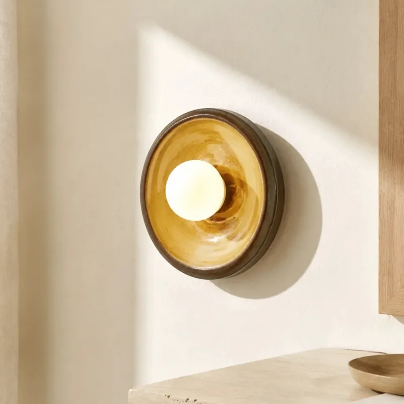 Priya Nordic Ceramic Track Wall Light