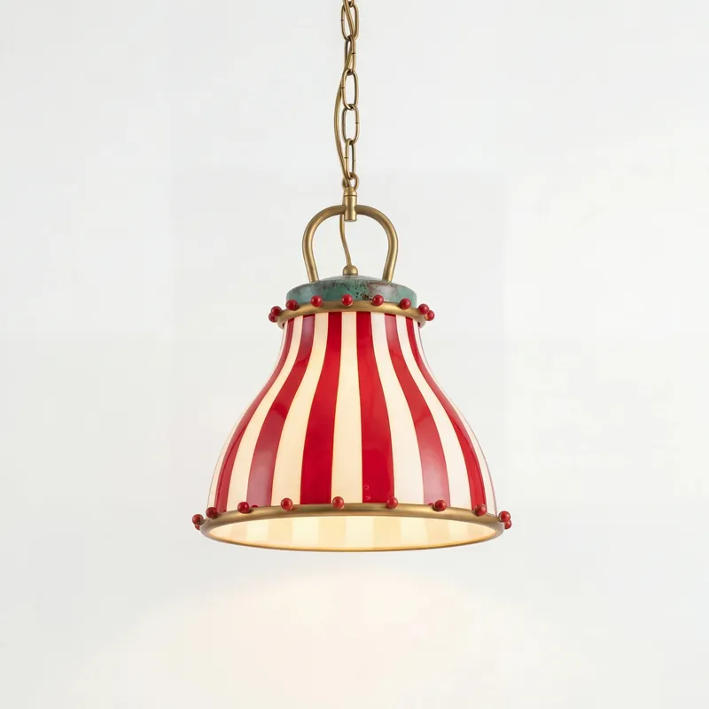 Harvie Circus Striped Glass Pendant Light