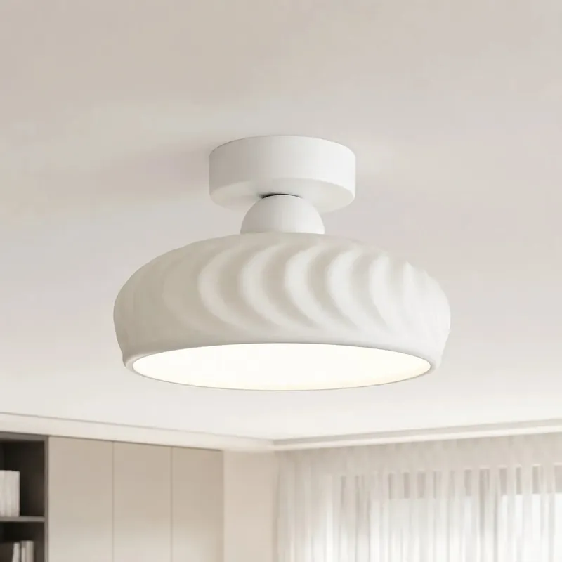 Ashbur Modern Textured Ceramic Ceiling Light