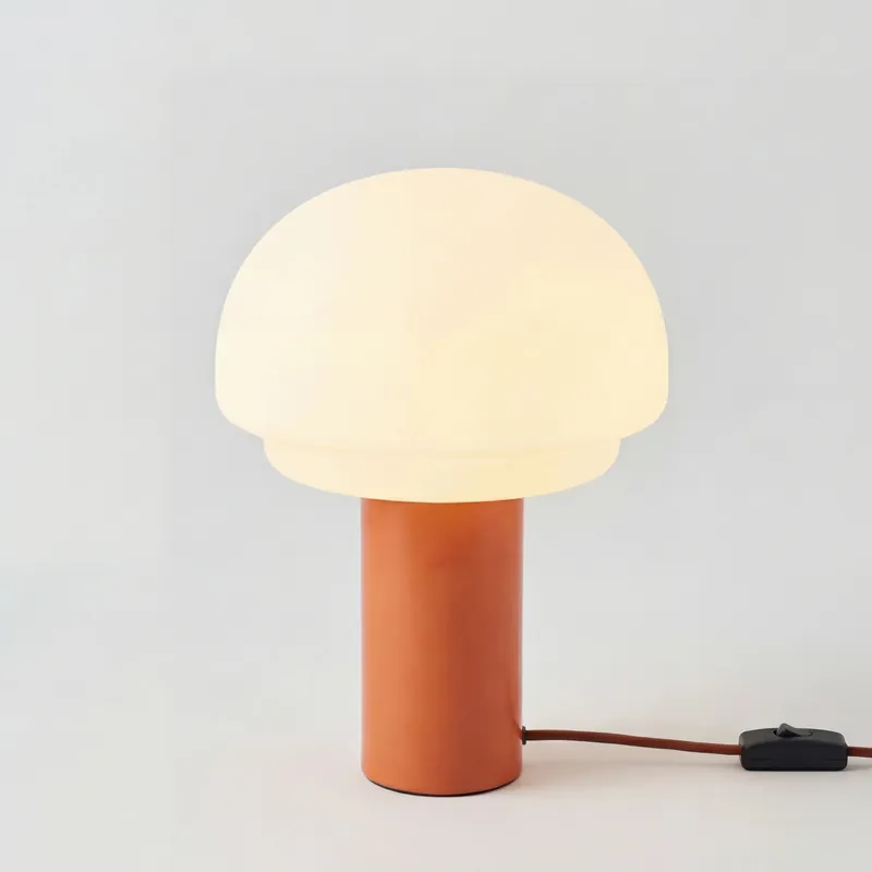 Glavara Milky Glass Mushroom Table Lamp