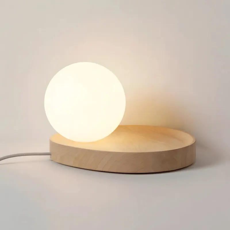 Katri Minimalist Opaline Globe Table Lamp