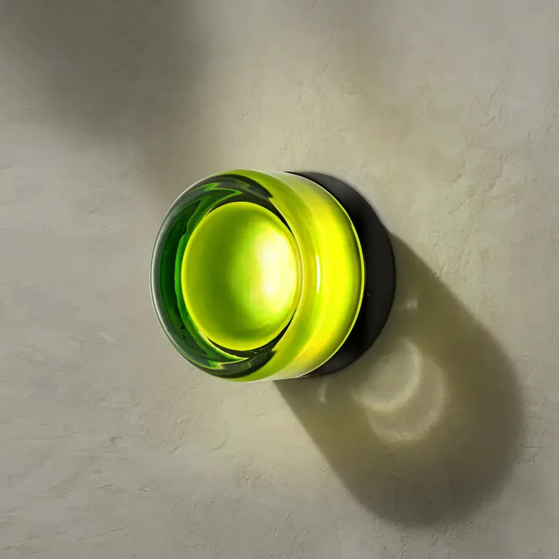 Bracken Modern Dome LED Glass Dimple Wall Sconce