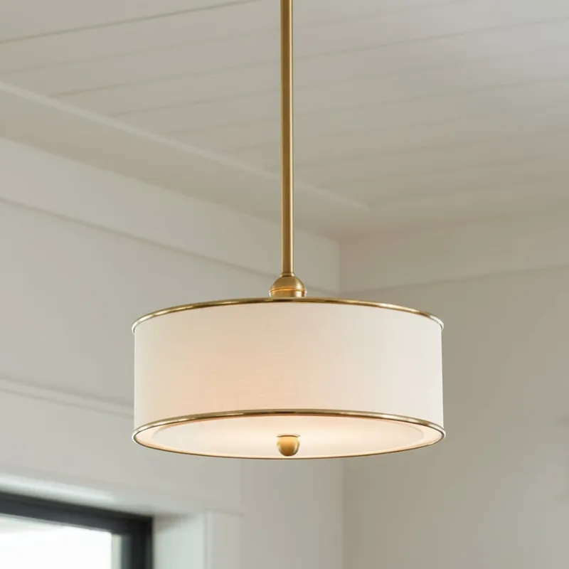Delmar Minimalis Metal Drum Pendant Lamp