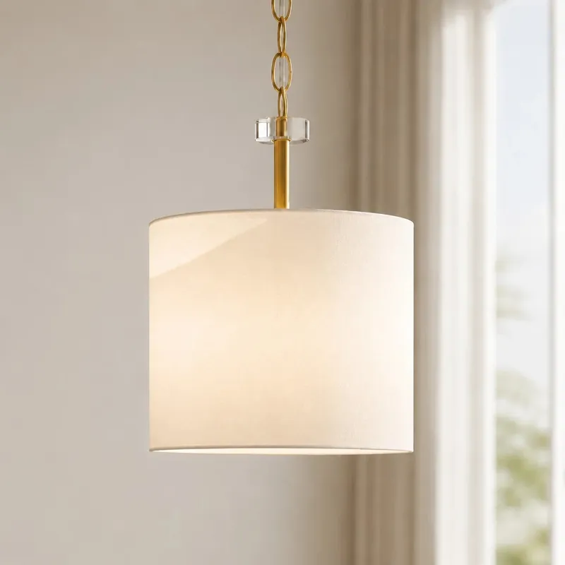 Wylan Modern Fabric Drum Pendant Light