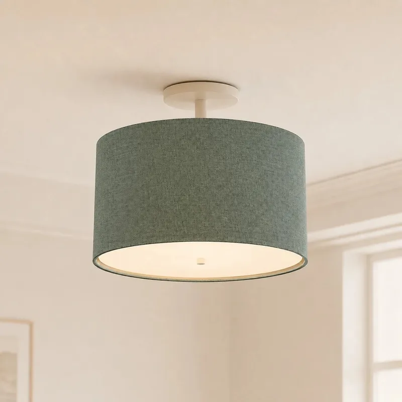 Jareth Modern Fabric Drum Ceiling Light
