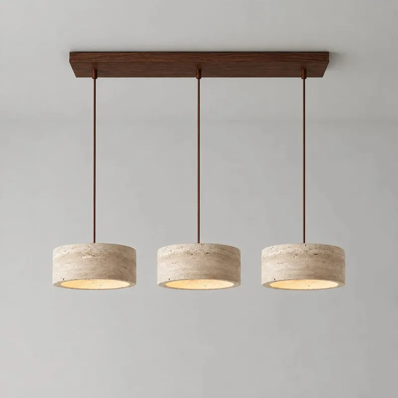 Yannick Wabi Sabi Travertine Pendant Light