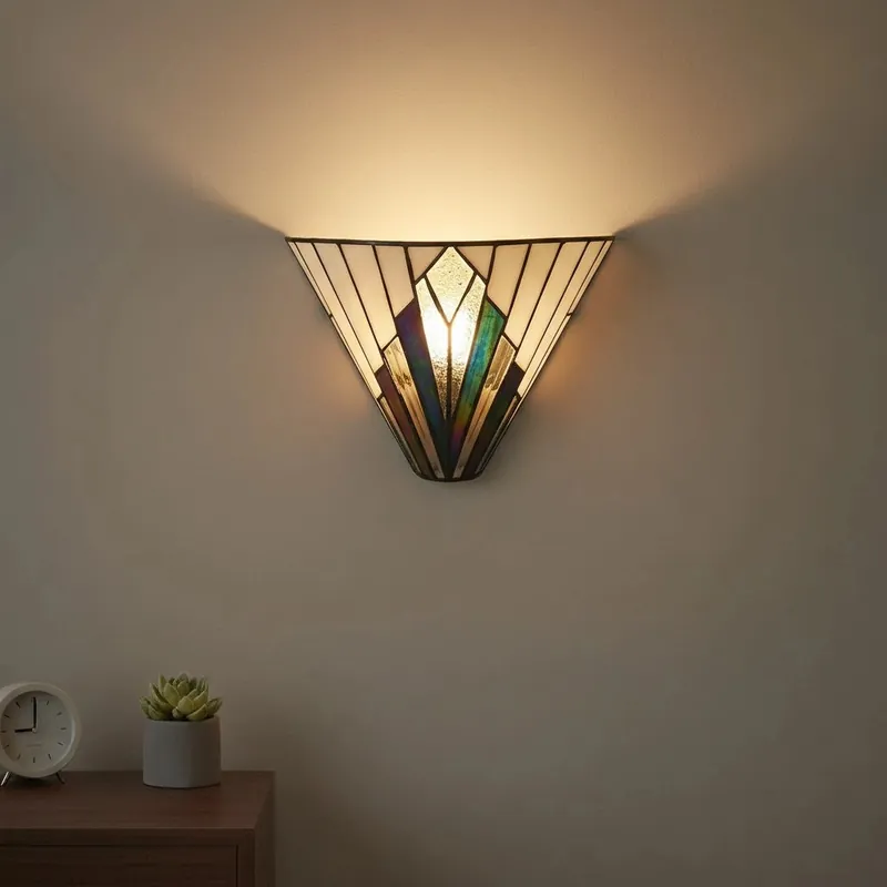 Hiwot Retro Geometric Tiffany Wall Light