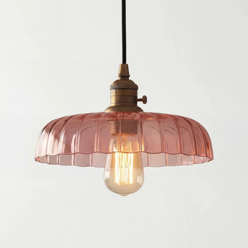 Lurdes Vintage Flower Glass Pendant Light