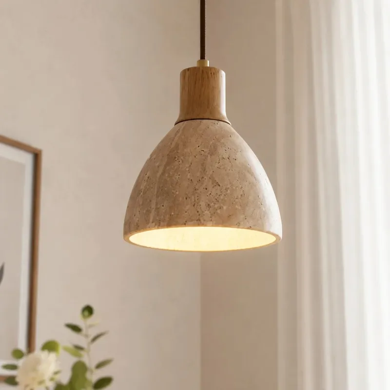 Ajaccio Modern Natural Travertine Pendant Light